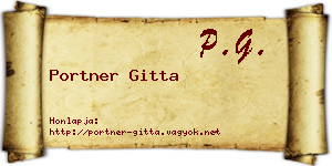 Portner Gitta névjegykártya